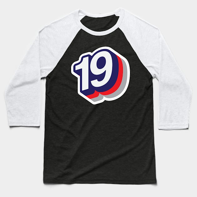 19 Baseball T-Shirt by MplusC
